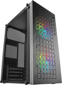 Case PC Micro ATX Mars Gaming Black con 2 Ventole FRGB – Gaming Desktop Mid Towe - Foto 1 di 6