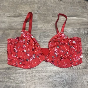 Sujetador Victoria Secret Sin Forro Demi Holiday Bow Floral Rojo Multi Talla 36 DDD - Imagen 1 de 9
