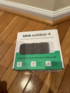 Blink Outdoor 4 Wireless smart security camera 2 Yrs battery life 1080p 3 Camera - Picture 1 of 5