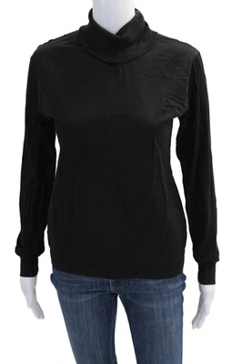 Blusa Bogner Feminina Gola Alta Manga Longa Malha Preta Tamanho M - Imagem 1 de 4