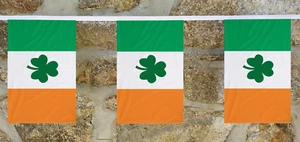 Ireland Shamrock Flag Bunting - Various Lengths - Foto 1 di 9