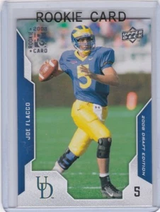 Tarjeta de novato Joe Flacco 2008 UD edición draft fútbol americano Baltimore Ravens RC  - Imagen 1 de 2
