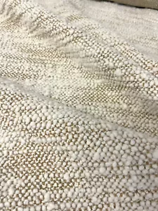3 yds Yarn Collective Doré Chai Cream Wool/Cotton Blend Boucle Upholstery Fabric - Picture 1 of 12