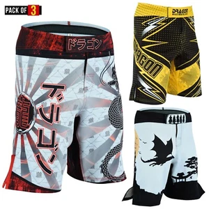 MMA BJJ Shorts Set Grappling Training Shorts, Jiu Jitsu Shorts 3 Pcs Set - Picture 1 of 7