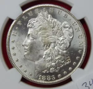 1883 CC Morgan Silver Dollar $1 - NGC MS62 ~ Free USA Shipping - Picture 1 of 8