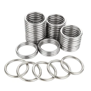 40 PCS 2 Inch Welded O Ring 304 Stainless Steel Rings Seamless Metal O Ring Soli - Picture 1 of 12