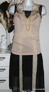 NOA NOA Unterhemd Top rosa Hautfarbe beige Spitze APPLICAZIONI underwear - Picture 1 of 4