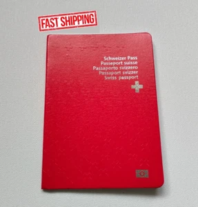 Swiss passport imitation. Clear passport Simulation. Blank Passport props. - Picture 1 of 4