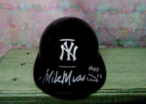 MIKE MUSSINA SIGNED T/B NY YANKEES F/S BATTING HELMET HOF 19 #35 - Picture 1 of 2