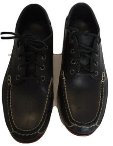 Scarpe da barca Eastland uomo casual nere Oxford 7400-01 stringate mocassino 10 M - Foto 1 di 20