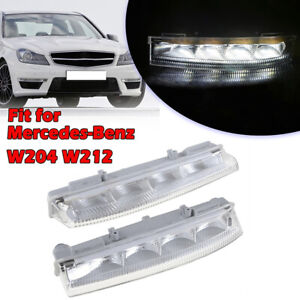 For Mercedes-Benz W204 W212 S212 C207 R172 LED DRL Daytime Running Fog Light Set