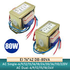 80W DB-80VA Power Transformer 220V/380V to 6/9/12/15V-220V Output AC Single/Dual