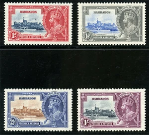 Barbados 1935 KGV Silver Jubilee set complete MLH. SG 241-244. Sc 186-189. - Picture 1 of 1