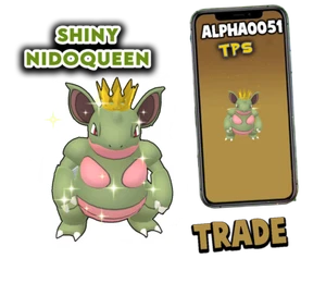 Pokemon Shiny Nidoqueen with Crown Registered Trade or Ultrafriends - Picture 1 of 1