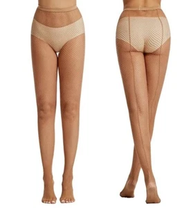 Netzstrumpfhose braun mit Naht XXXL, sehr festes Garn - Bild 1 von 2