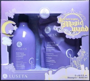 (2x LOT 16.9 oz X 2= 33.8 oz) LUSETA BIOTIN & COLLAGEN SHAMPOO for Thin Dry Hair - Picture 1 of 5