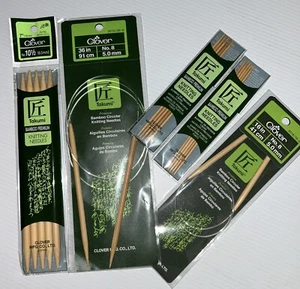 New Clover Takumi Bamboo Circular & DP Premium Knitting Needles - Picture 1 of 8