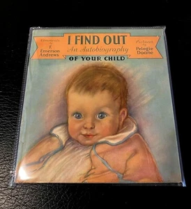 Vintage 1946 I FIND OUT AN AUTOBIOGRAPHY OF YOUR CHILD ~ Hardcover-Babybuch - Bild 1 von 12