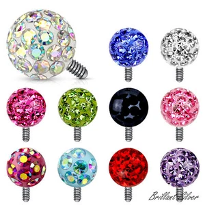 Microdermal Anker Dermal Anchor Aufsatz 1,6mm Gewinde Ferido Kristall Kugel - Bild 1 von 1