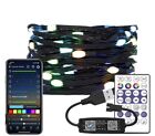 Rgbic Led String 20m Multicolor With Remote And App Christmas Party Lounge