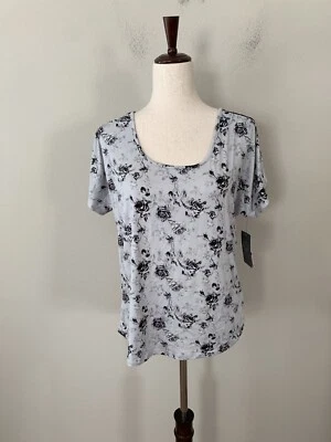 ¡NUEVO CON ETIQUETAS! Camiseta pijama top Vince Camuto para mujer talla L Sophie Dolman con ribete de maricón Foto 1 de 4