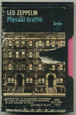 LED ZEPPELIN Physical Graffiti; Pink Cassette w/ Hard Shell Slip Cover; 1975 Atl - Image 1 of 4