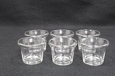 Libbey Glass Oyster Cocktail Votive Tealite Holders 6 Total - Image 1 of 4
