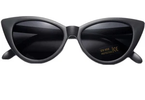Oeyeo Women’s Black Cat Eye Sunglasses - Picture 1 of 3