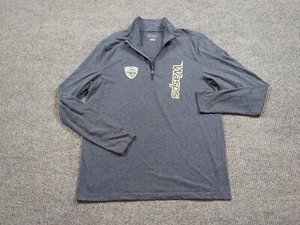 Pullover Emory Henry Avispas Para Hombre Grande Gris 1/4 Cremallera Manga Larga Virginia - Imagen 1 de 7