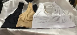 Set of 3 Comfort Pull On Bras, XXL - Picture 1 of 4