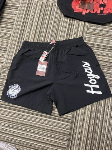 NEW MITCHELL AND NESS GEORGETOWN HOYAS NYLON SHORTS LARGE Cover