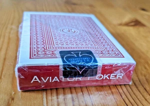 Vintage Aviator Playing Cards Poker Carlton Is Lowest NEW Sealed Red Made in USA - Picture 1 of 7