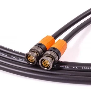 Cable coaxial de video Van Damme ""Single Link"" UltraHD 12G. UHDTV 4K. Bota naranja - Imagen 1 de 3