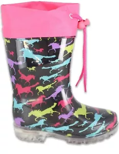 'Horses ' Flashing Heel Wellington Boots By BECK Size 12.. EU 30 - Picture 1 of 9