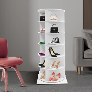 Rotating Shoe Organizer 6-tier Shoes Cabinet Free Standing Shoe Rack 30 kg max. - Picture 1 of 14