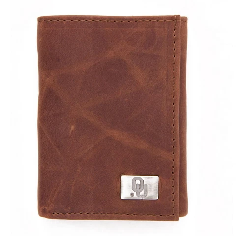 University of Oklahoma Sooners Wallet Trifold Leather Wallet Cover