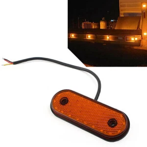 30 LED Oval Side Marker Indicator Light Tail Lamp Yellow For Trailer Truck etc - Picture 1 of 9