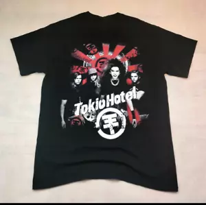 Tokio Hotel Band Concert Tour Czarna Unisex Krótka koszulka Bawełna ED175 - Zdjęcie 1 z 3