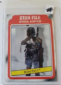 BOBA FETT 1980 Topps Star Wars Star File L'impero colpisce ancora Rookie Card #11 - Foto 1 di 14