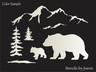 Pochoir Stencils By Joanie 'Snowy Deer Family' - 23x30 Cm, Mylar 7 Mil, Thème Montagne/cerf, Neuf