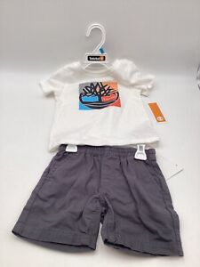 Timberland T-Shirt Shorts Set Baby Boys Toddler 2-pc Set Size 24M. NEW