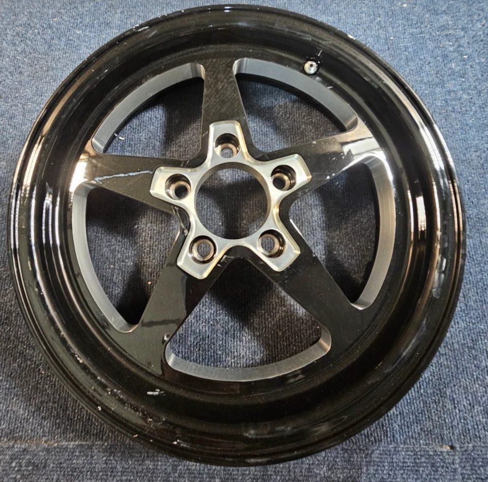 (QTY 1) Глянцевый черный обод колеса Summit Racing Warrior 15x4 5x120,65 -19 мм - Изображение 1 из 4