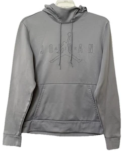 Air Jordan Hoodie Herren mittelgrau Logo 100 % Polyester Basketball Freizeit Pullover - Bild 1 von 8