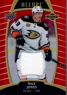 2019-20 Upper Deck Allure Jerseys Red Rainbow #72 Max Jones D Jersey - HKY - Image 1 of 2
