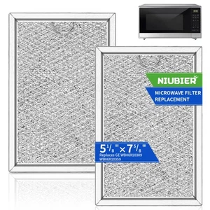 Microwave Grease Filter Replacement 7.64 x 5.12 for GE WB06X10309 2-Pack - Picture 1 of 7