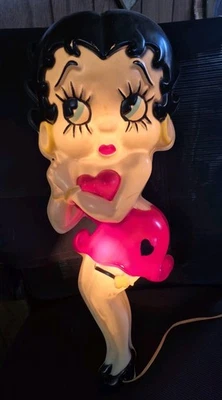 VTG Betty Boop Wall Hanging Light Lamp Blow Mold Sculpture Plastic !! - Image 1 of 4