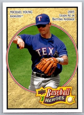 2008 Upper Deck Baseball Heroes - Michael Young #167 Texas Rangers MLB Card - Image 1 of 2