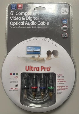  6 FT COMPONENT VIDEO & DIGITAL OPTICAL AUDIO CABLE  - Image 1 of 2