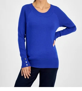 JM Collection Women's Sweater 2X Stretch Long Sleeve - Picture 1 of 7