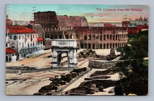 Antike Italien Postkarte ROM Kolosseum Pfalz Hügel Konstantinsbogen 1909 - Bild 1 von 2